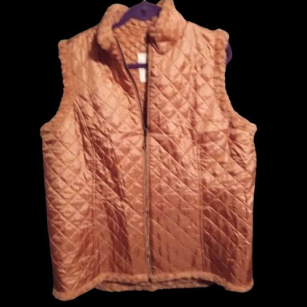 DENIM & CO Women's Reversible Vest - 1X - NWT